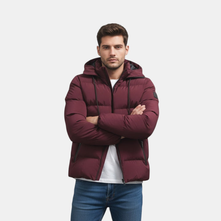 Men’s Waterproof Winter Coat with Adjustable Hood